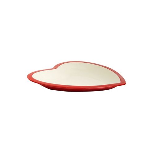 Image of Linea Maison Heart Shaped Dish In Red