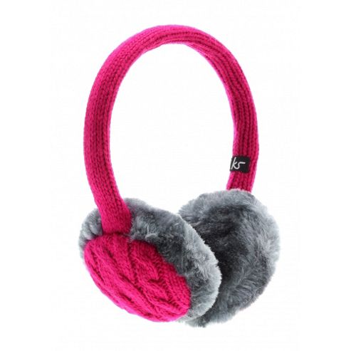 Image of Audio Earmuffs Chunky Knit With In Line Mic