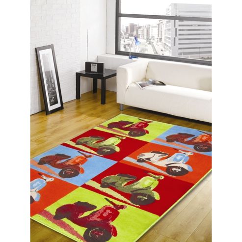Image of Retro Funky Scooter Multi 120x160 Cm Rug