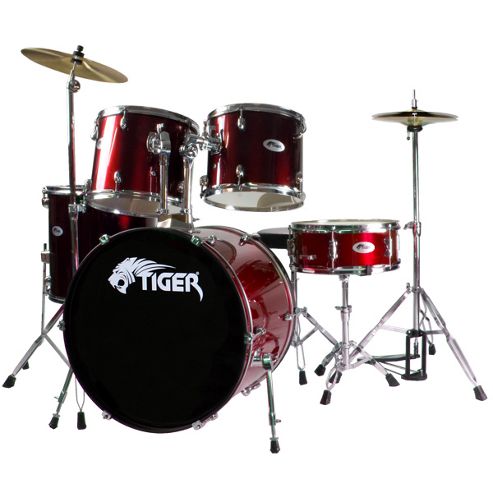 Image of Tiger Red Full Size Drum Kit