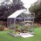 Halls 4x6 Popular Greenhouse + Base & Vents - Toughened Glass