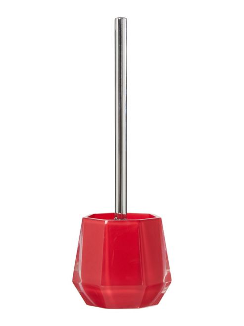 Image of Pied A Terre Glass Faceted Toilet Brush In Pink