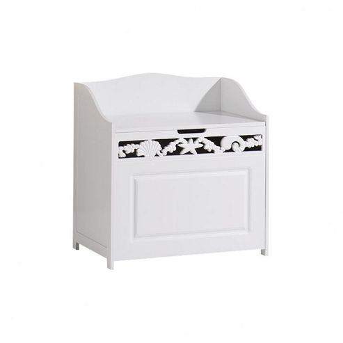 Image of Elements Corella Floor Hamper In White