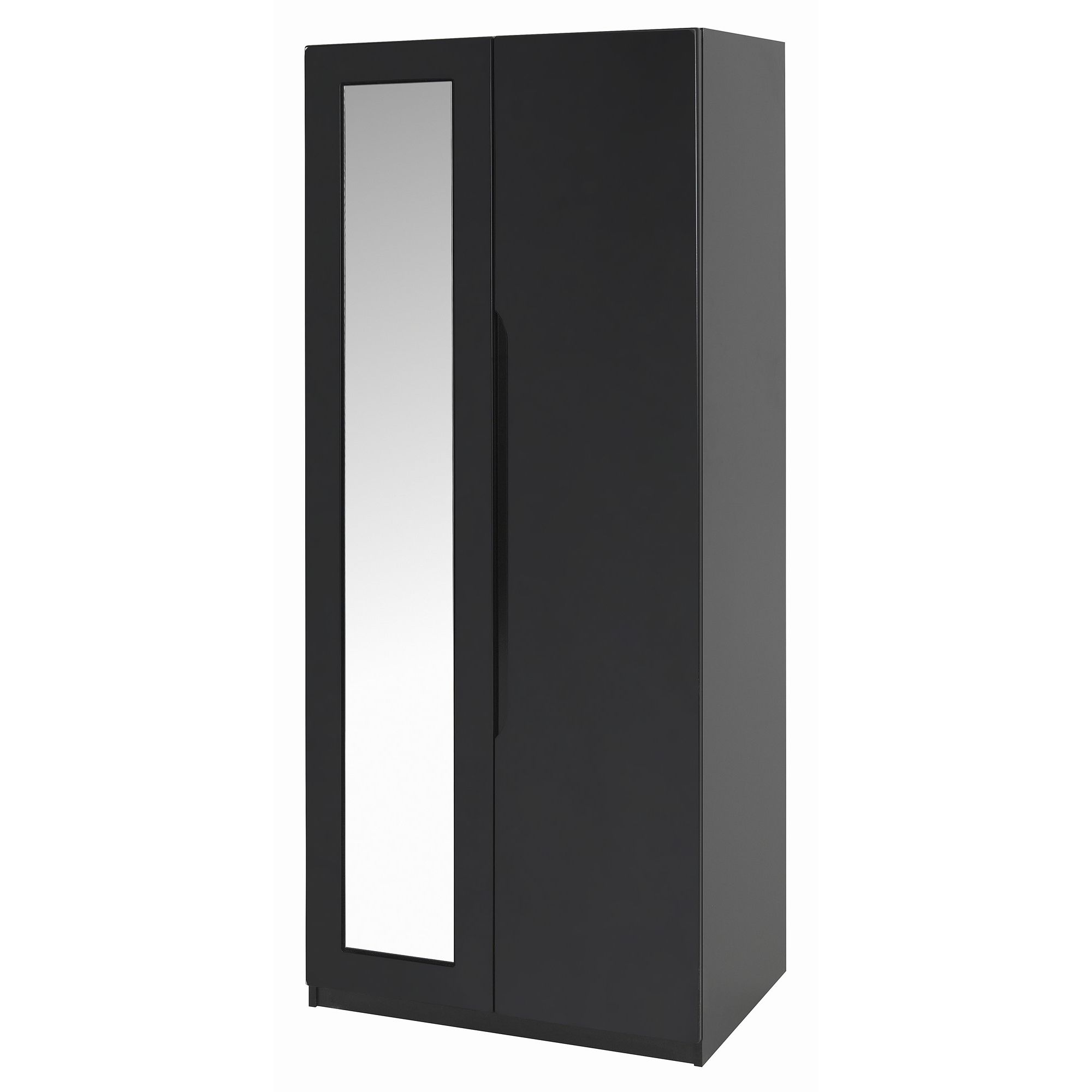 Alto Furniture Visualise Orient Wardrobe with Mirror in High Gloss Black at Tesco Direct