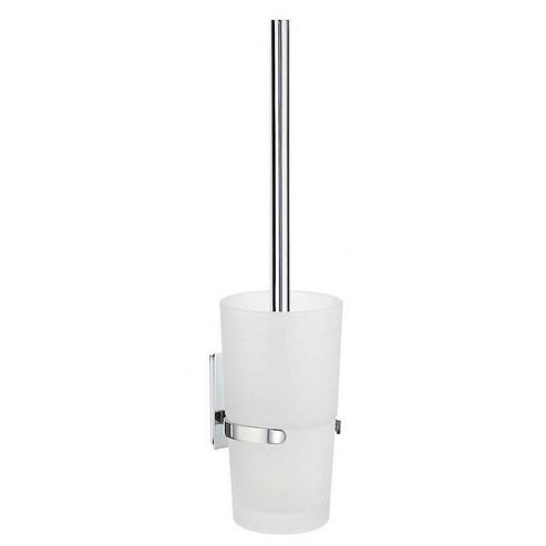 Image of Smedbo Pool Wall-mount Toilet Brush In Frosted Glass