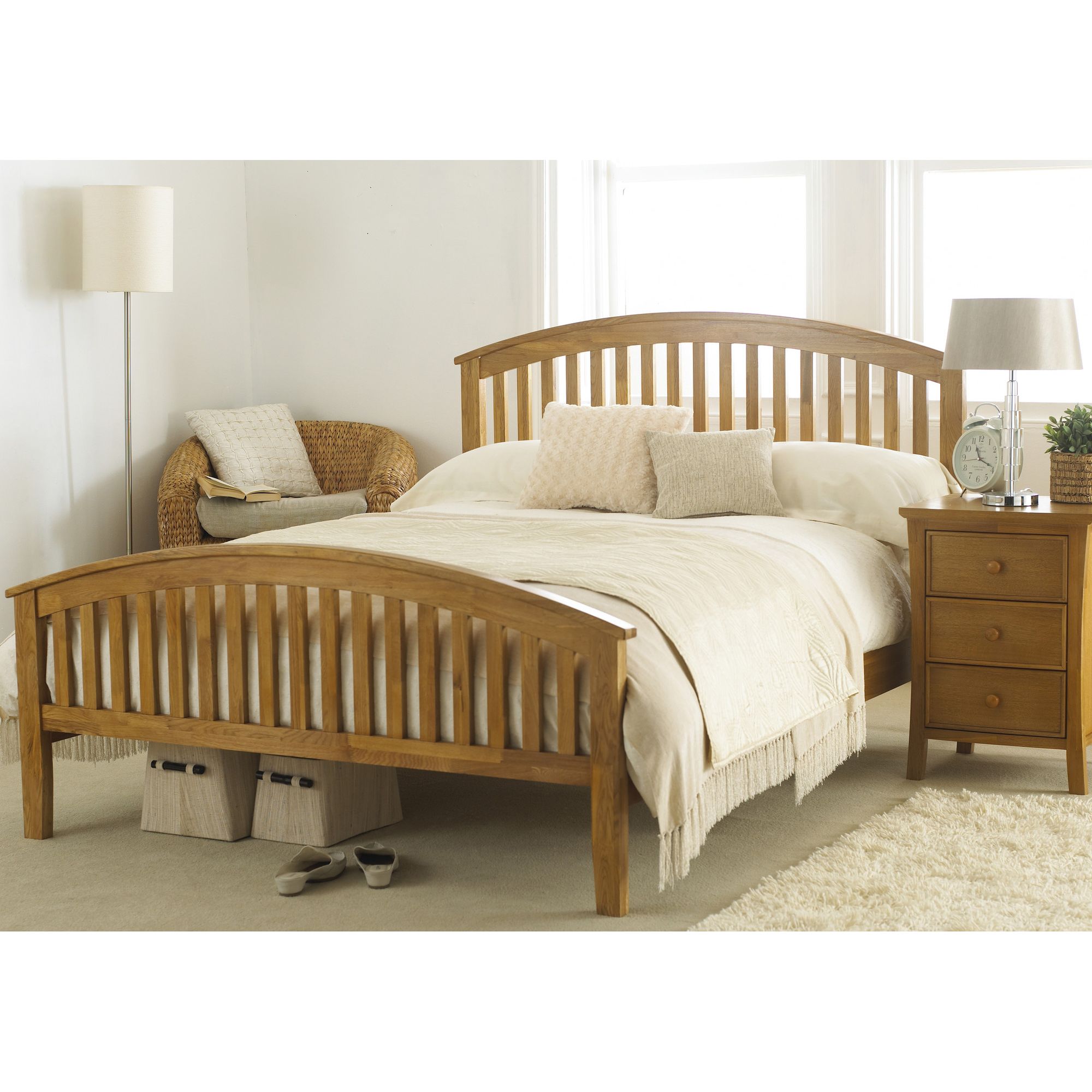 Hyder Torino Oak Bed - Double at Tesco Direct