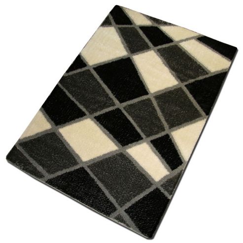 Image of Pharmore Ltd Grey Cut And Loop Rug - 220 Cm X 160 Cm (7 Ft 3 In X 5 Ft 3 In)
