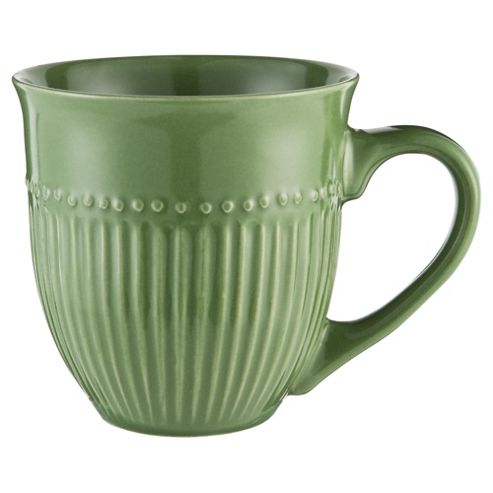 Image of Tesco Green Ribbed Mug Single