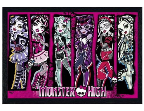 Image of Black Wooden Framed Monster High Girls Freaky Just Got Fabulous Poster