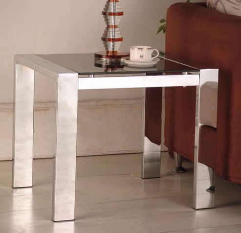Image of Kensington Black Glass Lamp Table