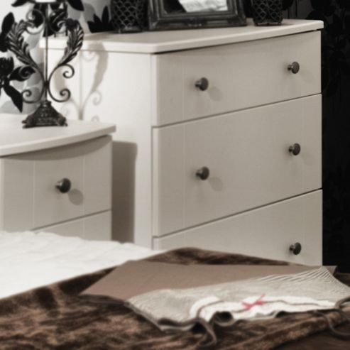 Image of Welcome Furniture Kingston 3 Drawer Deep Chest - Cream