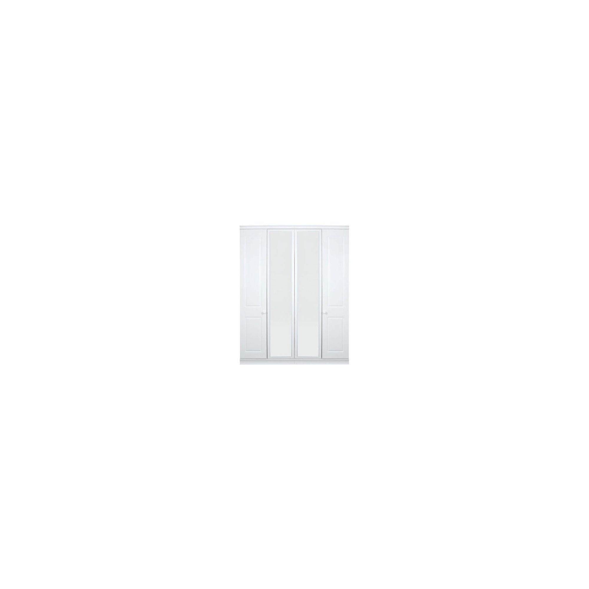 Caxton Henley Four Door Wardrobe in White at Tesco Direct
