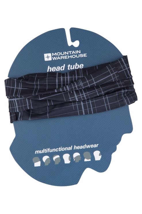 Image of Patterned Head Tube Mens Womens Unisex Neck Warmer Scarf Balaclava Head Tube - Black