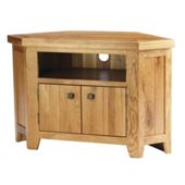 Solid American Oak Corner TV Unit for up to 42 inch TVs