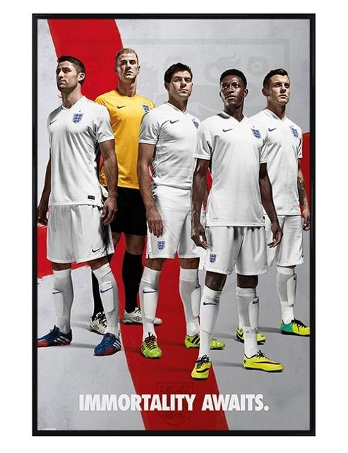 Image of England Gloss Black Framed Immortality Awaits Poster