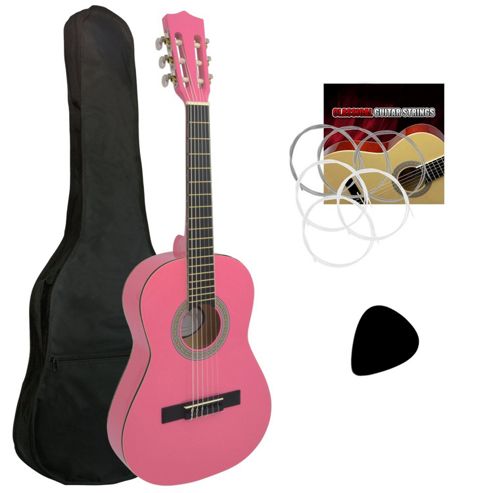 Image of Jasmin 1/2 Size Kids Classical Guitar Pack In Pink