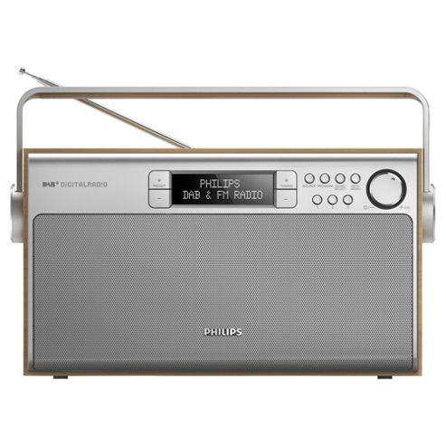 Image of Philips Ae5220 Stereo Dab Radio Wood Effect/silver