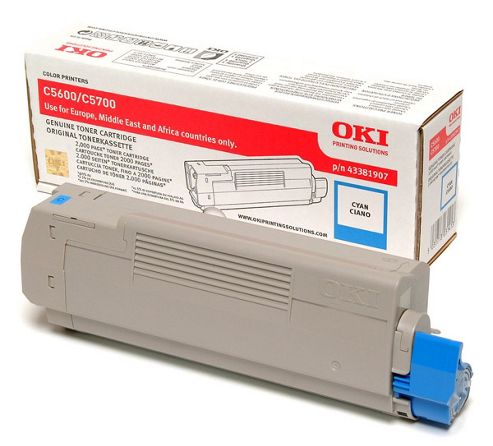 Image of Oki Toner Cartridge For C5600/c5700 Colour Printers (cyan)