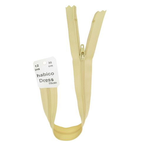 Image of Dress Zip - 30cm - Sand