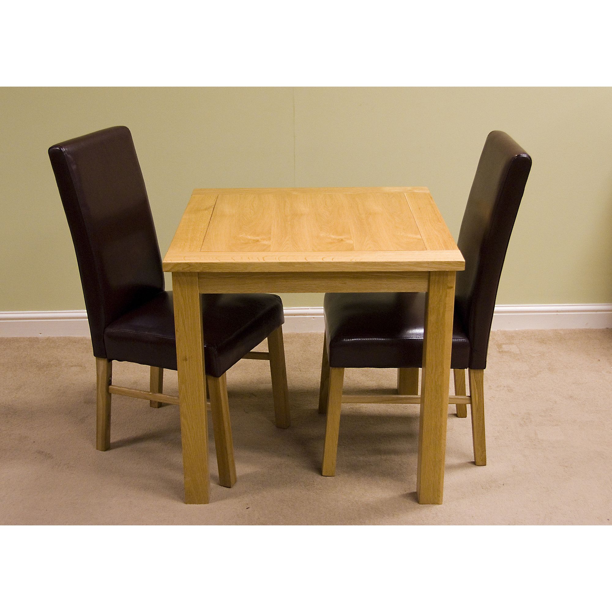 G&P Furniture Lyon Oak 3-Piece Small Fixed Top Dining Set at Tesco Direct