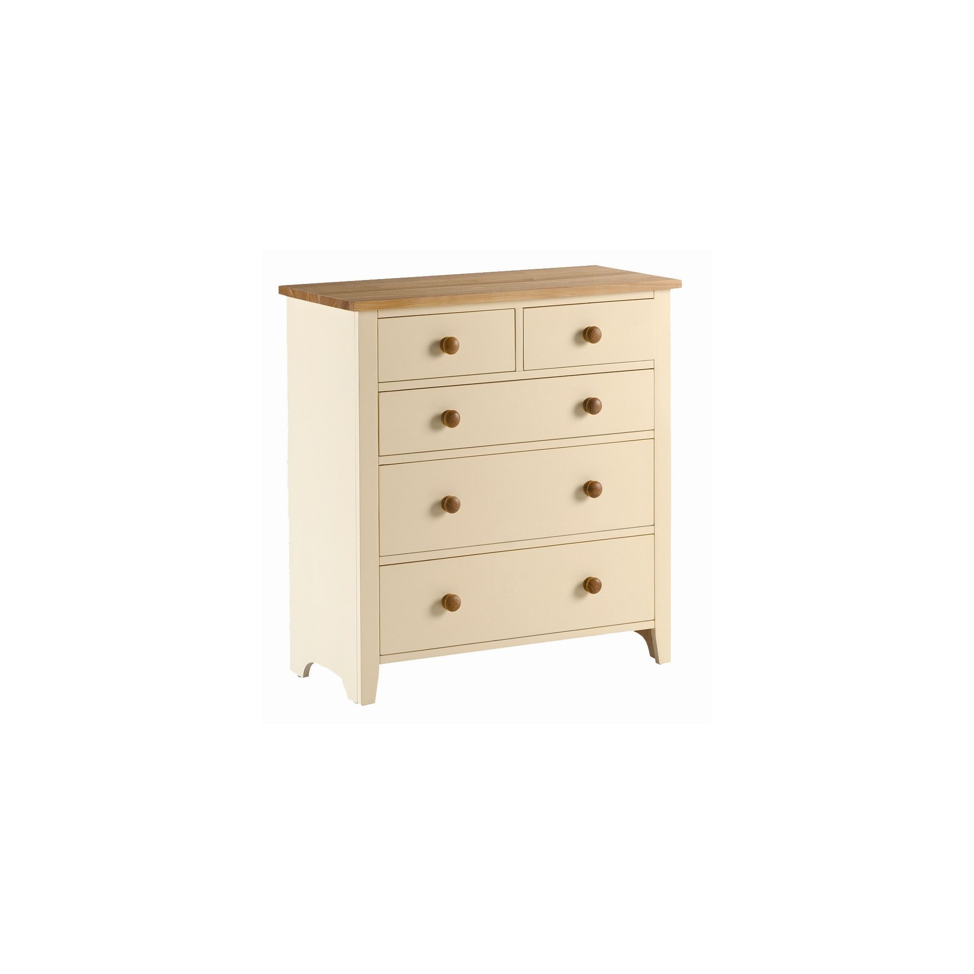 Kelburn Furniture Fanshawe Painted 2 Over 3 Chest in Ivory at Tescos Direct