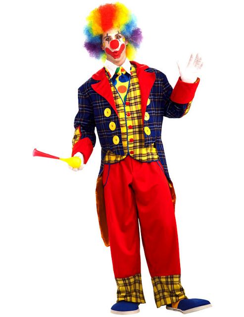 Image of Adult Checkers The Clown Costume