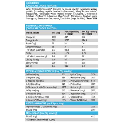 image 1 of PhD Pharma Whey HT+ Mass & Strength Protein Powder - Chocolate Cookie 908g