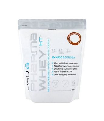 image 1 of PhD Pharma Whey HT+ Mass & Strength Protein Powder - Chocolate Cookie 908g