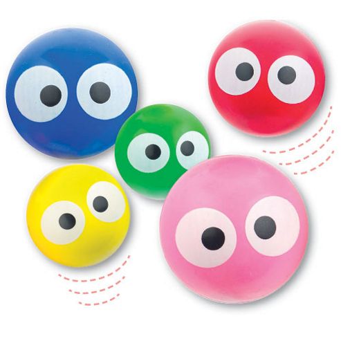 Image of Party Bag Dotty Eye Jet Balls (pack Of 6)