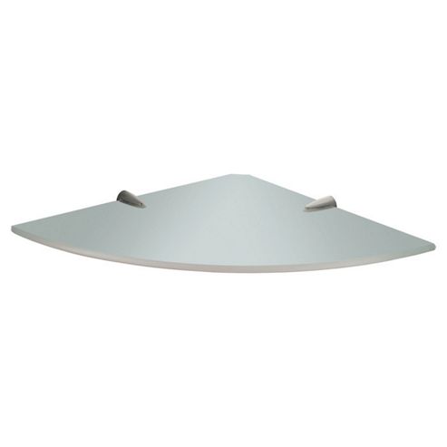 Image of Gedy Artemis Corner Glass Shelf In Chrome