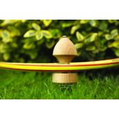 Set of 3 beech and steel hose guide bollards