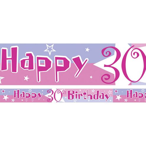 Image of 30th Birthday 30th Yard Banner Pink (each)