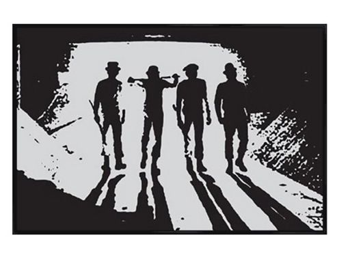 Image of A Clockwork Orange Gloss Black Framed Through The Subway Poster