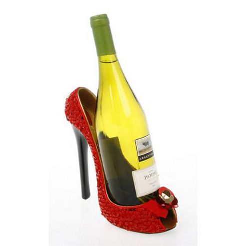Image of Stiletto - Wine Lover Shoe Bottle Holder - Red