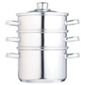 18cm 3 Tier Steamer with glass lid