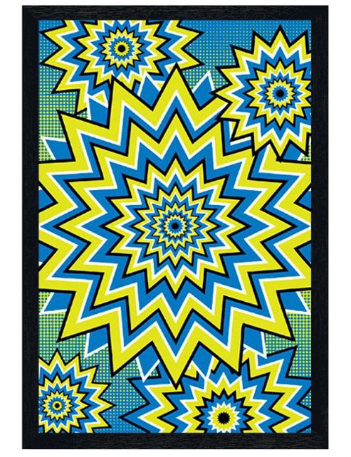 Image of Black Wooden Framed Fireworks Poster
