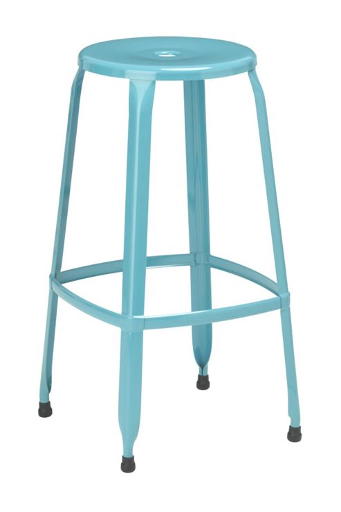 Image of Premier Housewares Disc Stool (set Of 4) - Blue