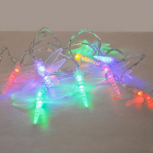 Buy Pair of Battery Operated Multi Coloured LED Dragonfly String Lights from our Novelty ...
