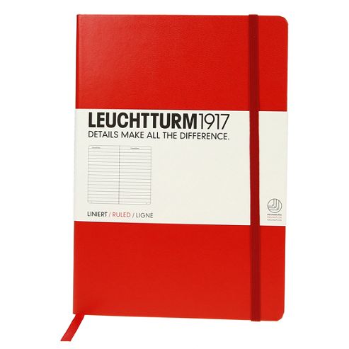 Image of Leuchtturm 1917 Red Medium Notebook Ruled