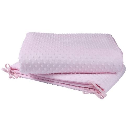 Image of Clair De Lune Dimple Rocking Cradle Bedding Quilt & Bumper Set (pink)