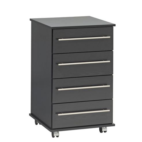 Image of Ideal Furniture Bobby 4 Drawer Slim Chest - Black