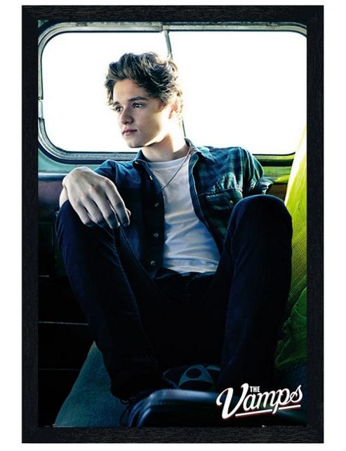 Image of Black Wooden Framed The Vamps Bradley Will "brad" Simpson Poster