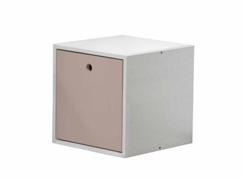Image of The Cube A Multi-purpose Storage Unit In White And Pink