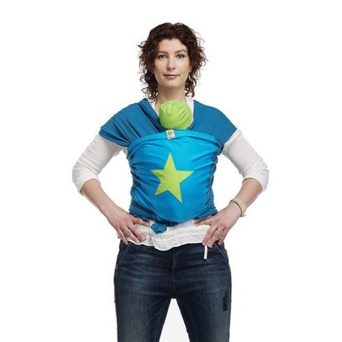 Image of Bykay Small Designer Baby Carrier (turquoise/apple Star)