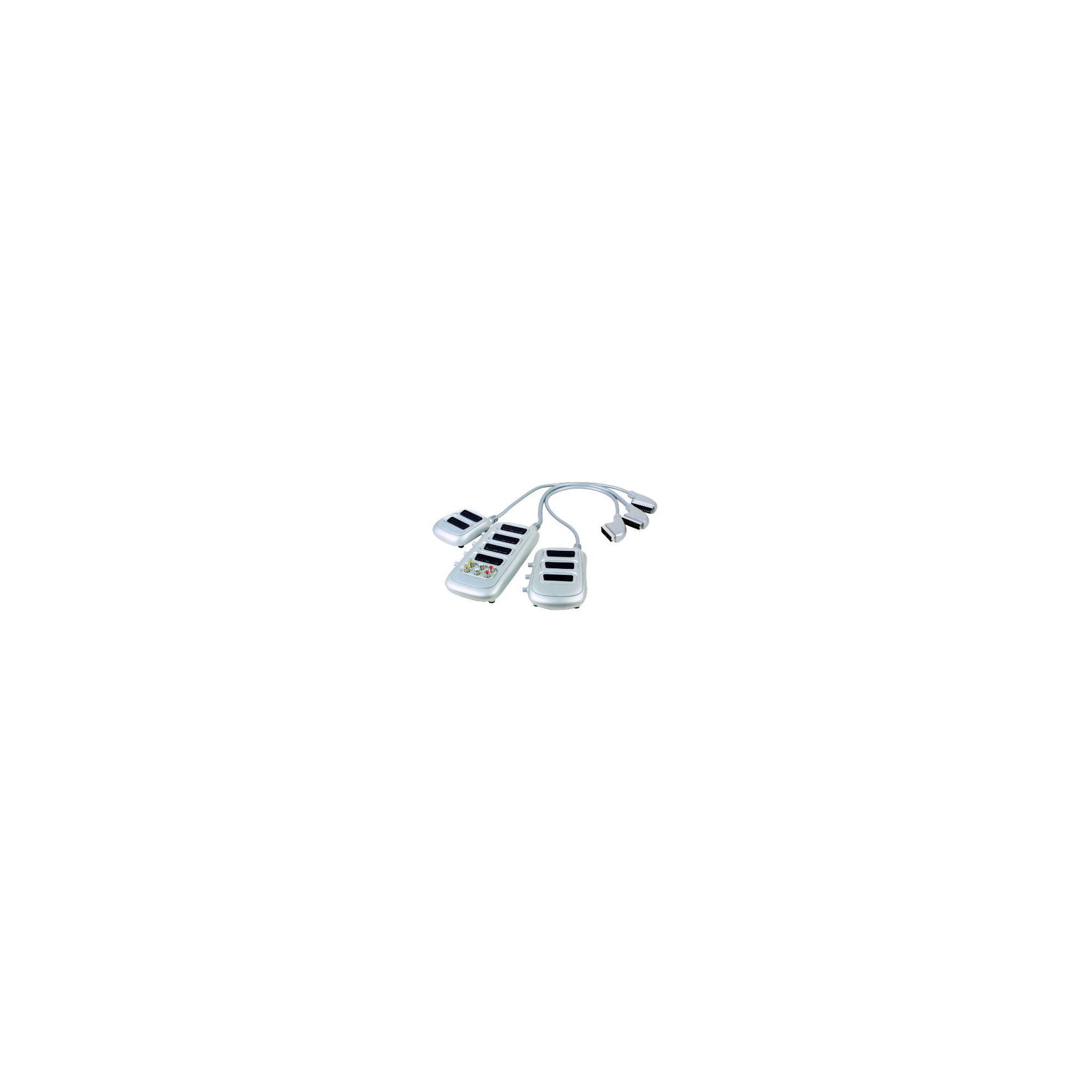 3 Way Scart Switch Splitter Extension Box RGB Adaptor
