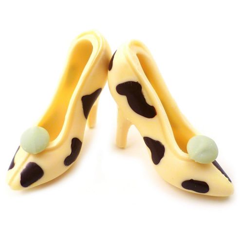 Image of Cow Print Chocolate Shoes - Small