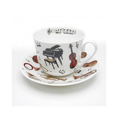 Image of Roy Kirkham Bone China Breakfast Cup And Saucer, Concert Design