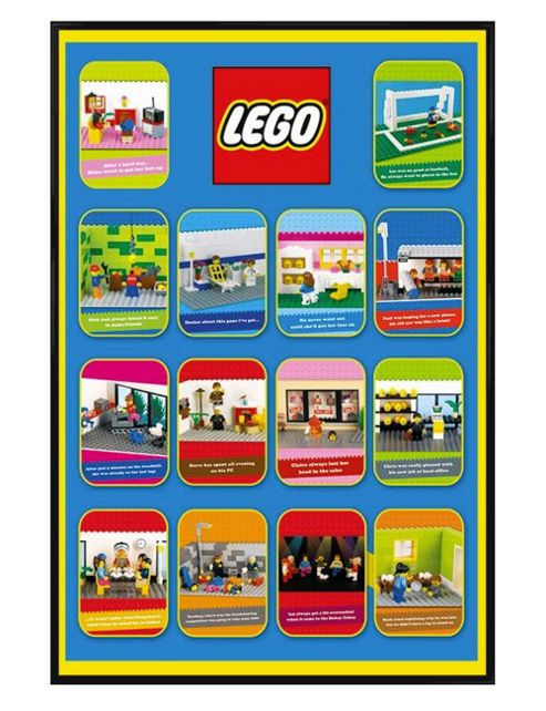 Image of Lego Gloss Black Framed Spoofs Poster