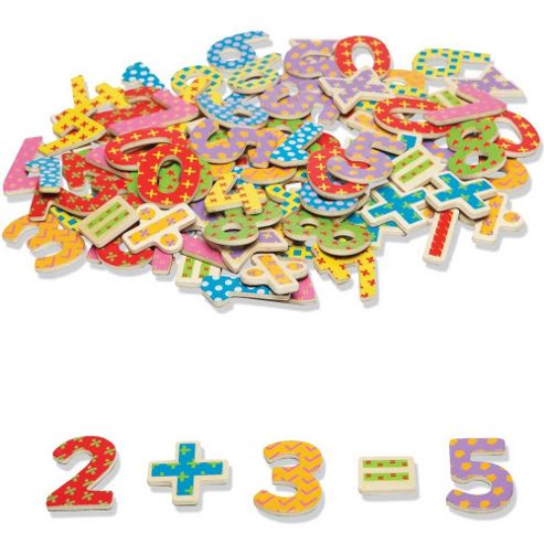 Image of John Crane 100 Piece Wooden Magnetic Numbers