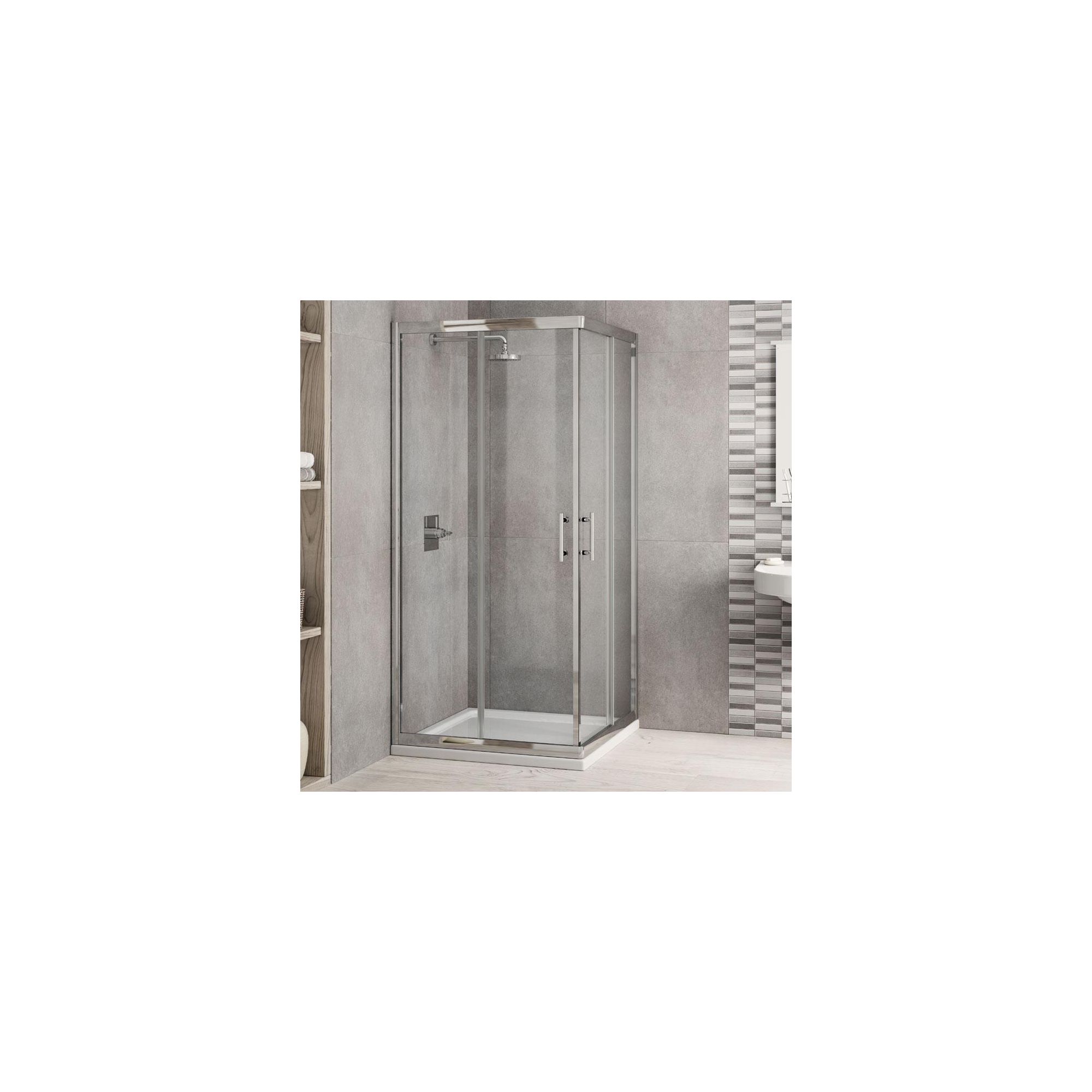 Elemis Inspire Corner Entry Shower Enclosure, 800mm x 800mm, 6mm Glass, Low Profile Tray at Tesco Direct